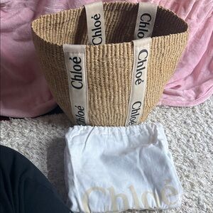 Chloé Woody Straw Bucket Bag